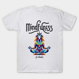 Mindfulness My Formula: Geometric Unicorn Meditation T-Shirt